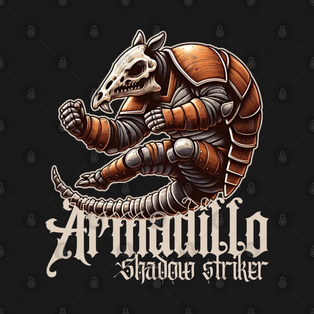 Armadillo skeleton fighter by LionKingShirts