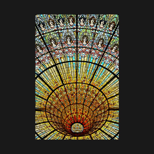 Skylight in the Palau de la Musica Catalana by Cretense72