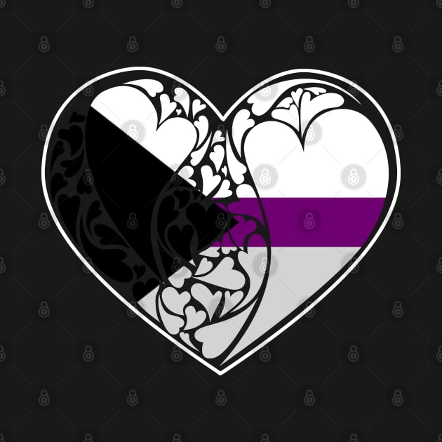 Demisexual Flag LGBT+ Heart by aaallsmiles