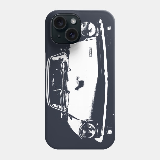 Triumph GT6 Mk3 1970s British classic car monoblock white Phone Case by soitwouldseem