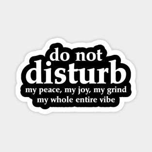 Do Not Disturb My Peace Magnet