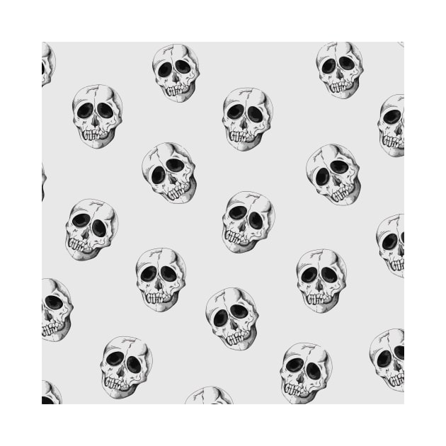 Scull Halloween pattern by Inspired-DS