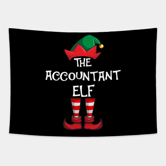 Accountant Elf Matching Family Christmas Tapestry by hazlleylyavlda