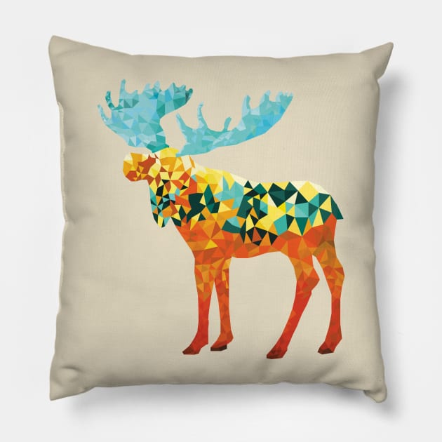 Triangimal Moose Pillow by pasquale