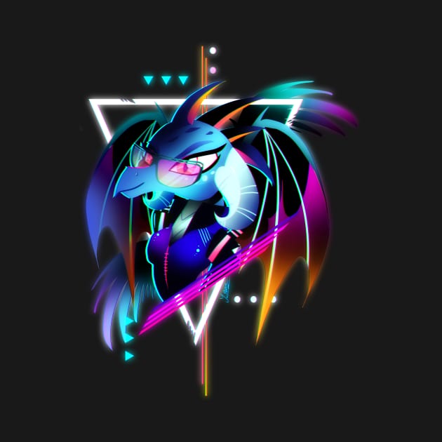 Synthwave Dragon Lord Ember by Ilona's Store