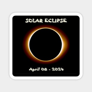 Solar Eclipse April 08 - 2024 Print Magnet