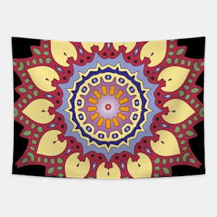 Trendy prehistoric Mandala art floral and Classical repeated pattern Tapestry