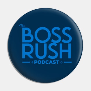 The Boss Rush Podcast Logo (Sky Blue) Pin