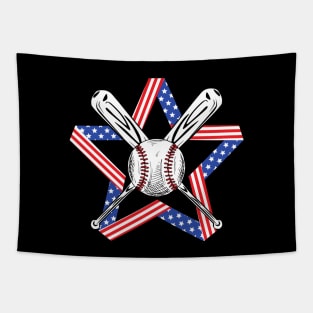 Baseball 4th of July Tapestry