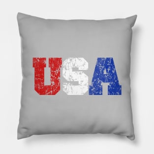 USA Rustic Faded Logo Pillow