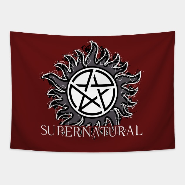 Supernatural Logo 2 Tapestry by karutees