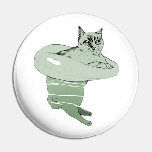 Swimming Cat Pin