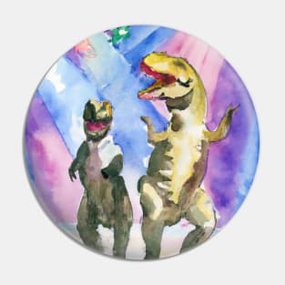 T-Rex Couple Dancing Pin