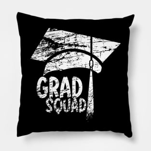 Distressed look Grad Squad, Graduation ceremony design Pillow