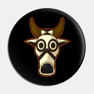 Ancient african aboriginal cow mask design Pin