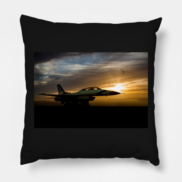 Thunderbird Routine Pillow by aviationart