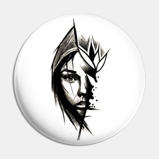 Hood tattoo Pin