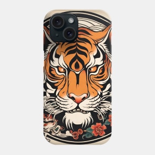 Old School Vintage Japanese Tattoo Art Tiger Phone Case