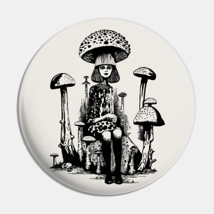 Mushroom Witch Pin