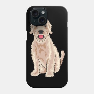 A super cute Goldendoodle looks at you. Phone Case