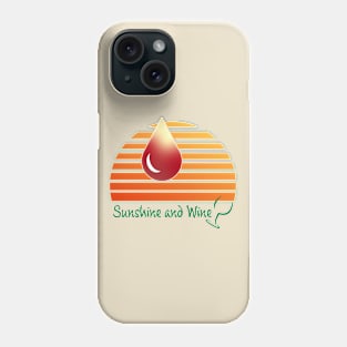 Sunshine and wine. A drop of wine over a sunset. Phone Case