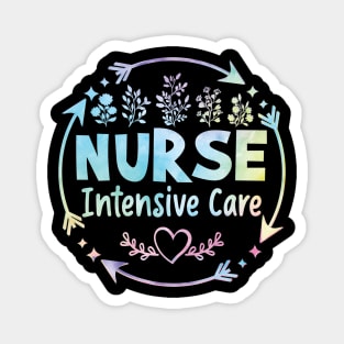 Intensive care nurse cute floral watercolor Magnet