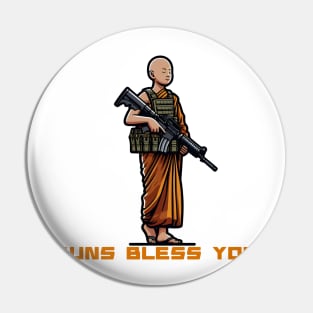 Gun Bless You Pin