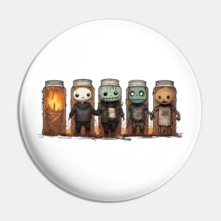 Creepy Cute Monsters in a Jar Pin