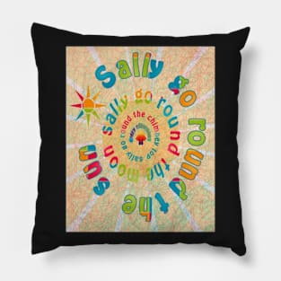 Sally Go Around-Available As Art Prints-Mugs,Cases,Duvets,T Shirts,Stickers,etc Pillow