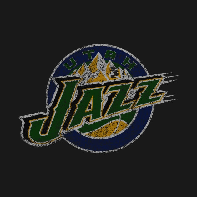 utah jazz vintage by guyfawkes.art