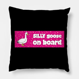 Silly Goose On Board Cute Meme Bumper Car Magnet Pillow