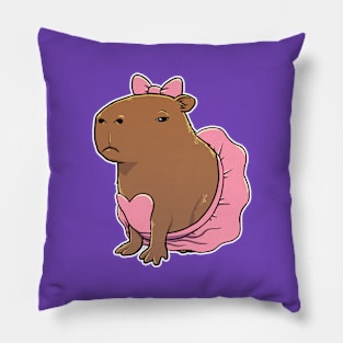 Capybara Ballerina Pillow