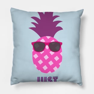cool pink pineapple sunglasses Pillow
