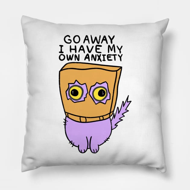 i have my own anxiety cat Pillow by cmxcrunch