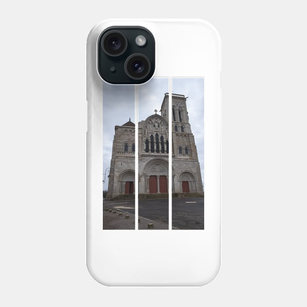 Vezelay Abbey is a Benedictine and Cluniac monastery in the Bourgogne-Franche-Comte. Cloudy winter day. (vertical) Phone Case by fabbroni-art