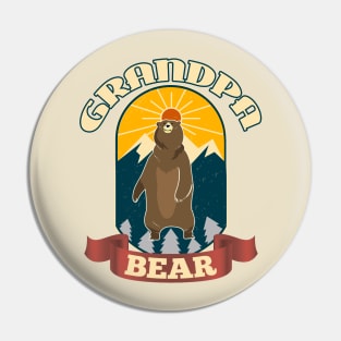 Grandpa Bear Grandpa Shirt Vintage Grandpa Gift Grandfather Gift Grandfather Birthday Father's Day Gift Shirt Gift For Granddad Papa Bear Pin