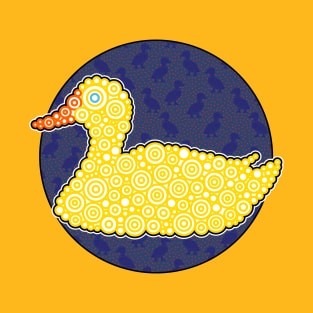 Yellow Duck Circle Design T-Shirt