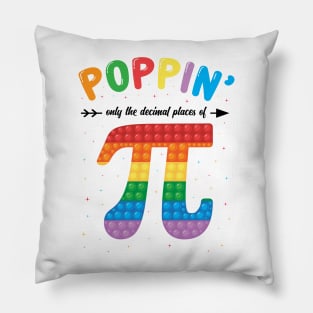 Funny Poppin only the decimal places of Pi Day Pillow