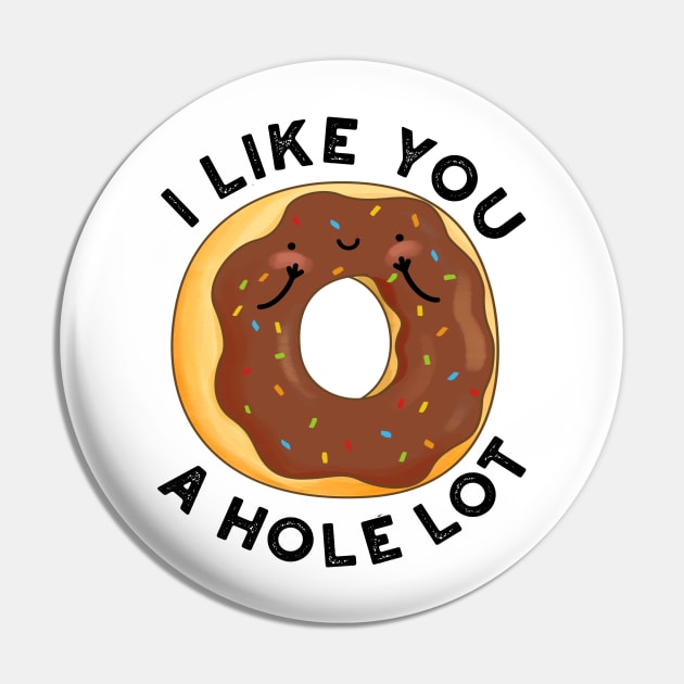 I Like You A Hole Lot Funny Donut Pun Pin by punnybone