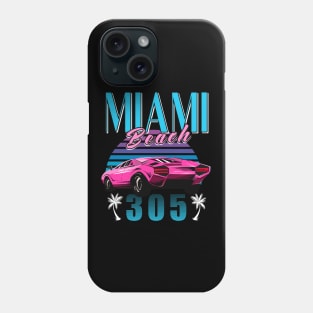 Retro Miami Florida 305 Car Phone Case