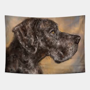 Painting of a Brown Brindle Great Dane Tapestry