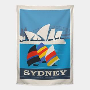 Vintage Travel Poster | Sydney Australia Tapestry