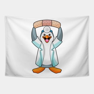 Penguin as Doctor with Plaster Tapestry