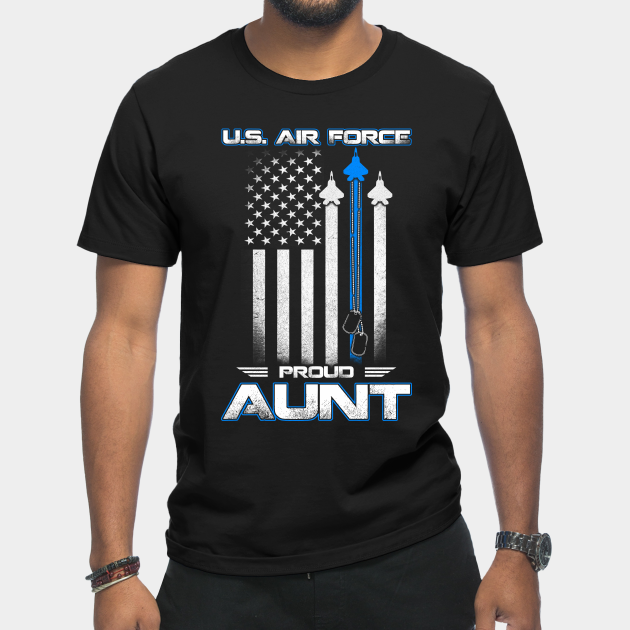 Discover US Proud Air Force Aunt With American Flag Gift For Veteran - Us Proud Air Force Aunt With American - T-Shirt