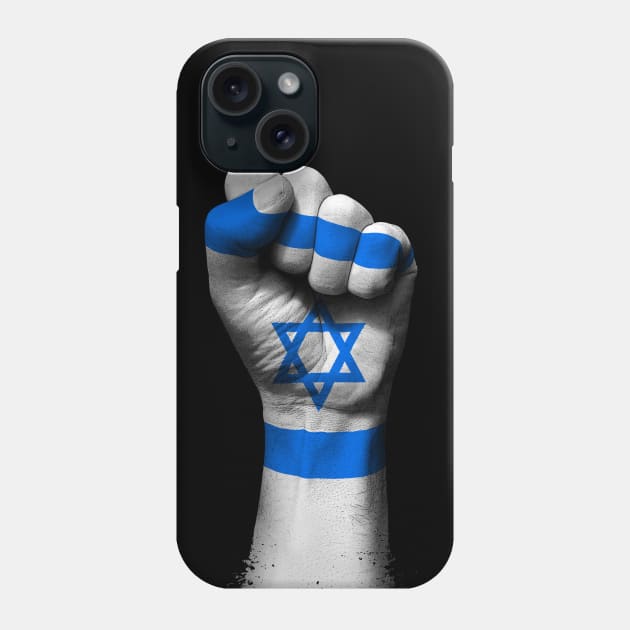 Flag of Israel on a Raised Clenched Fist Phone Case by jeffbartels