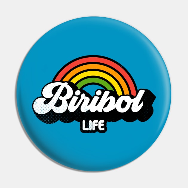 Groovy Rainbow Biribol Life Pin by rojakdesigns