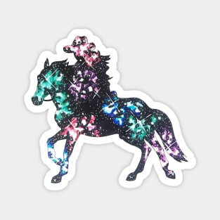 Galaxy Cowgirl Silhouette Magnet