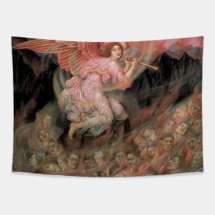 An Angel Piping to the Souls in Hell by Evelyn De Morgan Tapestry