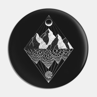 Mountains upside down Pin