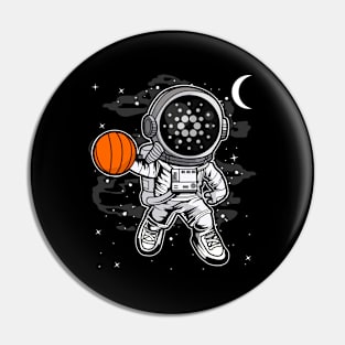 Astronaut Basketball Cardano ADA Coin To The Moon Crypto Token Cryptocurrency Blockchain Wallet Birthday Gift For Men Women Kids Pin